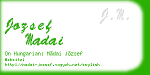 jozsef madai business card