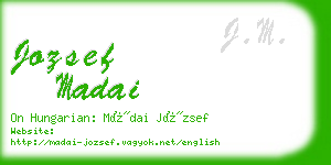 jozsef madai business card